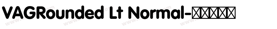 VAGRounded Lt Normal字体转换